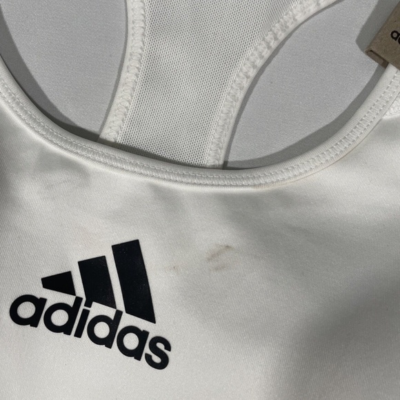 NWD Adidas [ XS‎ ] Don't Rest Alphaskin Racerback Sports Bra White - Picture 7 of 12